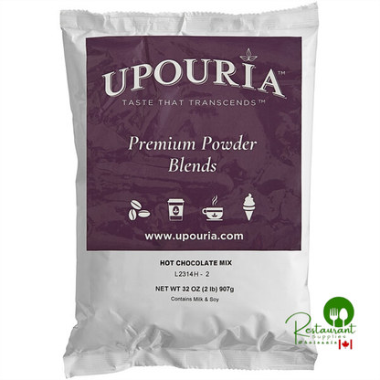 UPOURIA 2 lb. Gourmet Hot Chocolate Mix – 6/Case Rich Café Drink Powder