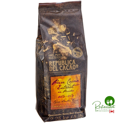 Republica del Cacao 5 lb Pure Cocoa Powder – 4/Case Rich, All-Natural Baking Cocoa