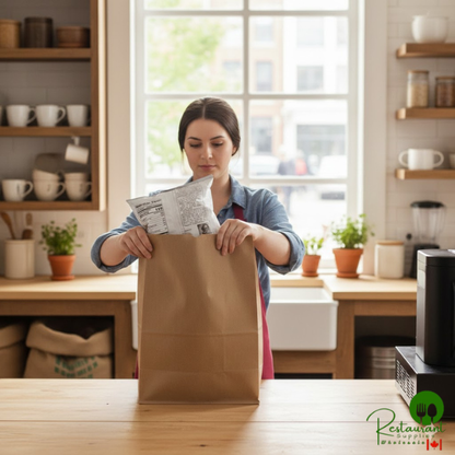 1/6 57 lb. Natural Kraft Heavy-Duty Paper Customizable Barrel Sack By Prime - 500/Case