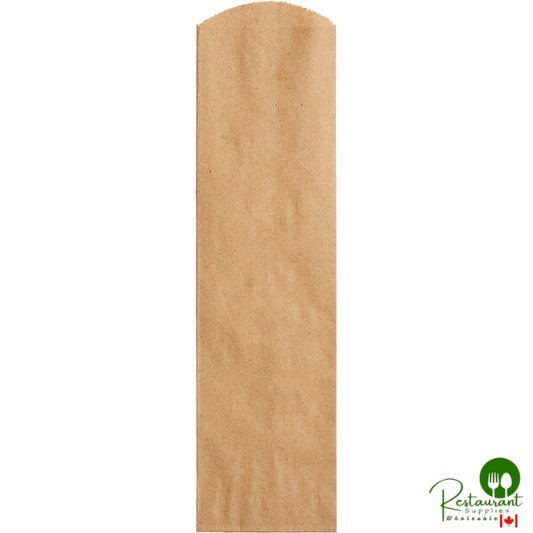 2 3/4" x 10" Customizable Kraft Disposable Silverware / Bakery / Churro Bag By Prime - 2,000/Case
