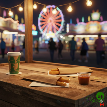 2 3/4" x 10" Customizable Kraft Disposable Silverware / Bakery / Churro Bag By Prime - 2,000/Case