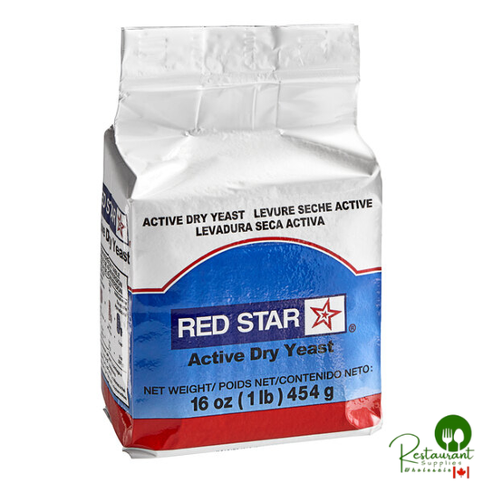 Lesaffre Red Star Bakers Active Dry Yeast 1 lb. Vacuum Pack - 20/Case