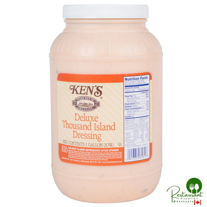 Ken's Foods 1 Gallon Deluxe Thousand Island Dressing - 4/Case