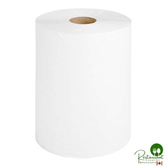 Prime Premium 10" White Aircell TAD Hardwound Paper Towel Roll, 700 Feet / Roll - 6/Case