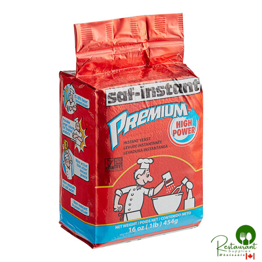 Lesaffre SAF-Instant Premium Yeast 1 lb. Vacuum Pack - 20/Case