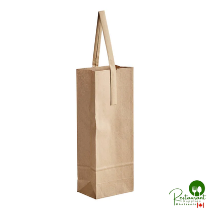 5" x 12 1/2" 1 Bottle Customizable Paper Wine Bag with Handle By Prime - 250/Case
