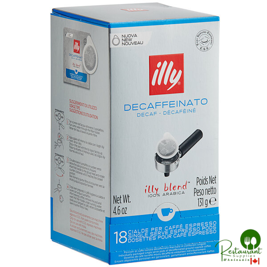 illy Decaf Classico Single Serve Espresso Pods - 18/Box
