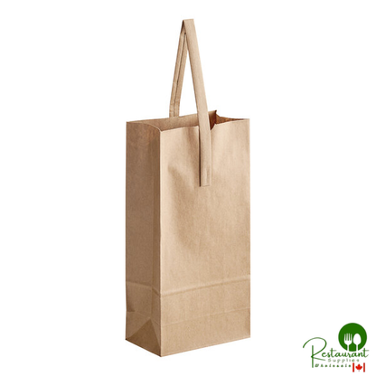 6 1/2" x 13" 2 Bottle Customizable Paper Wine Bag with Handle By Prime - 250/Case