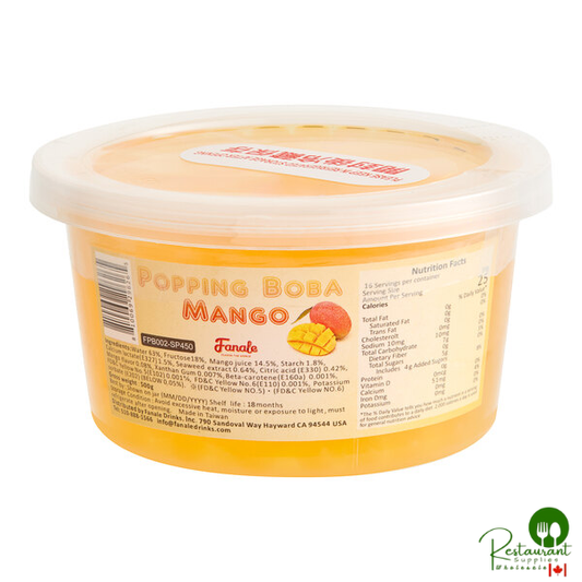 Fanale Mango Popping Boba 1 lb. - 12/Case