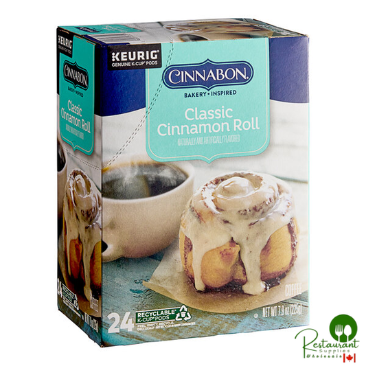 Cinnabon Classic Cinnamon Roll Coffee Single Serve Keurig® K-Cup® Pods - 24/Box
