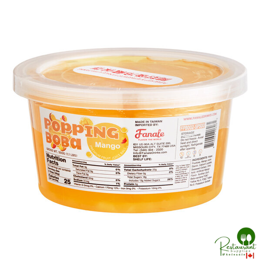 Fanale Mango Popping Boba 1.1 lb. - 12/Case