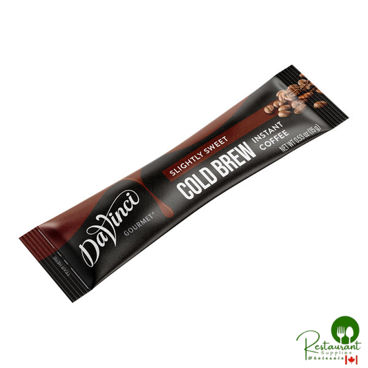 DaVinci Gourmet Slightly Sweet Cold Brew Instant Coffee Single-Serve Packet 15 Grams (0.53 oz.) - 48/Case