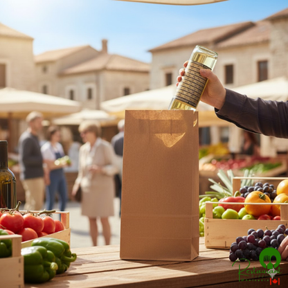 Heavy Duty 25 lb. Shorty Heavy-Duty Natural Kraft Bag By Prime - 400/Case