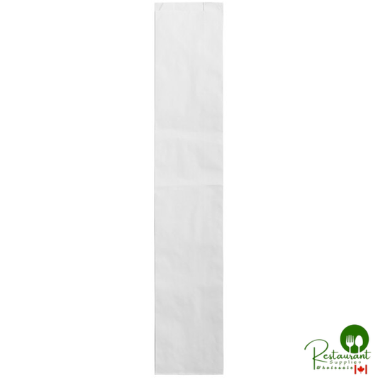 4 1/2" x 2 1/2" x 24" Plain Unwaxed Baguette Paper Bread Bag By Prime - 1,000/Case