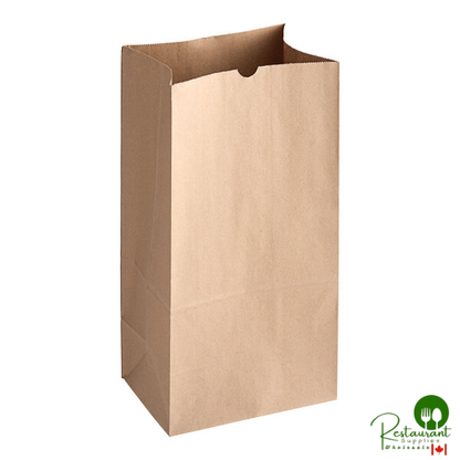 25 lb. Shorty Natural Kraft Paper Customizable Bag By Prime - 500/Case