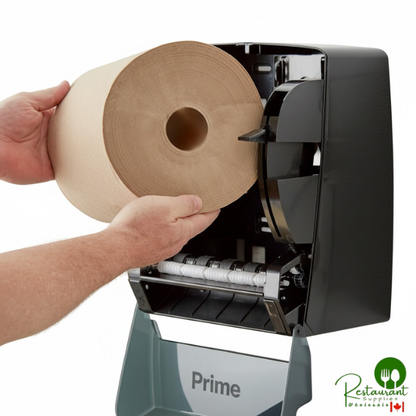 Prime 8" Natural Kraft Hardwound Paper Towel, 1000 Feet / Roll - 6/Case