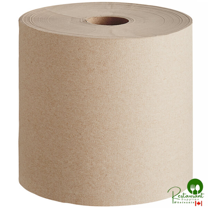Prime 8" Natural Kraft Hardwound Paper Towel, 1000 Feet / Roll - 6/Case