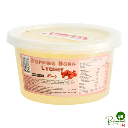 Fanale Lychee Popping Boba 1 lb. - 12/Case