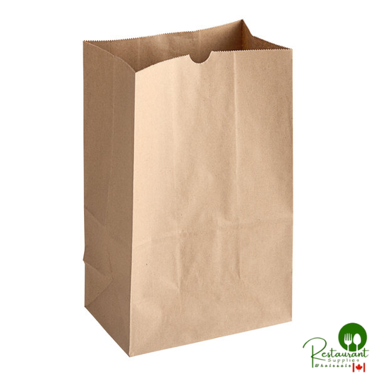 Heavy Duty 20 lb. Shorty Extra Heavy-Duty Natural Kraft Paper Bag By Prime - 400/Case