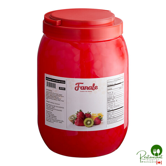 Fanale Strawberry Heart-Shaped Jelly Topping 6.6 lb. - 4/Case