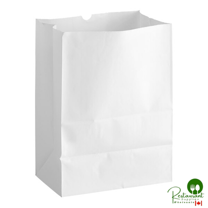 1/8 52 lb. White Paper Customizable Barrel Sack By Prime - 500/Case