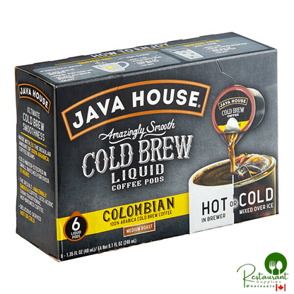 Java House Colombian Cold Brew Coffee Single Serve Pod - 36/Case