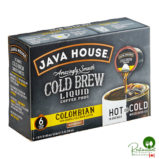 Java House Colombian Cold Brew Coffee Single Serve Pod - 36/Case