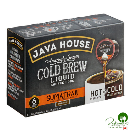 Java House Sumatran Cold Brew Coffee Single Serve Pod - 36/Case