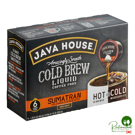 Java House Sumatran Cold Brew Coffee Single Serve Pod - 36/Case