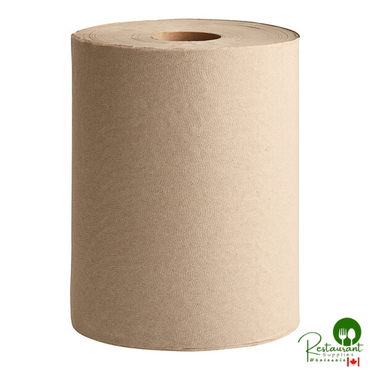 Prime 10" 1-Ply Natural Kraft Hardwound Paper Towel Roll, 800 Feet / Roll - 6/Case