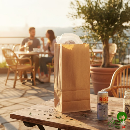 10 lb. Natural Kraft Paper Customizable Bag By Prime - 500/Case