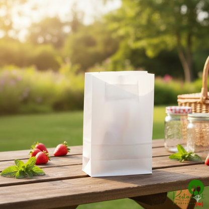 3 lb. White Paper Customizable Bag By Prime - 500/Case