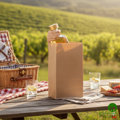 Heavy Duty 12 lb. Extra Heavy-Duty Natural Kraft Bag By Prime - 400/Case