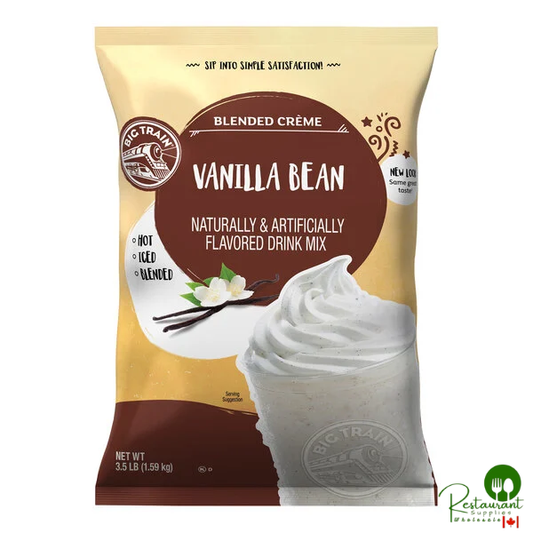 Big Train Vanilla Bean Blended Creme Frappe Mix - 3.5 lb. - 5/Case