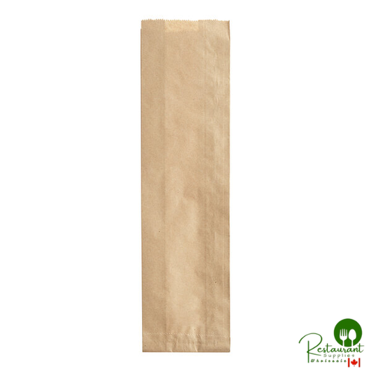 4 1/2" x 2 1/2" x 16" Kraft Bread Bag By Prime - 500/Case