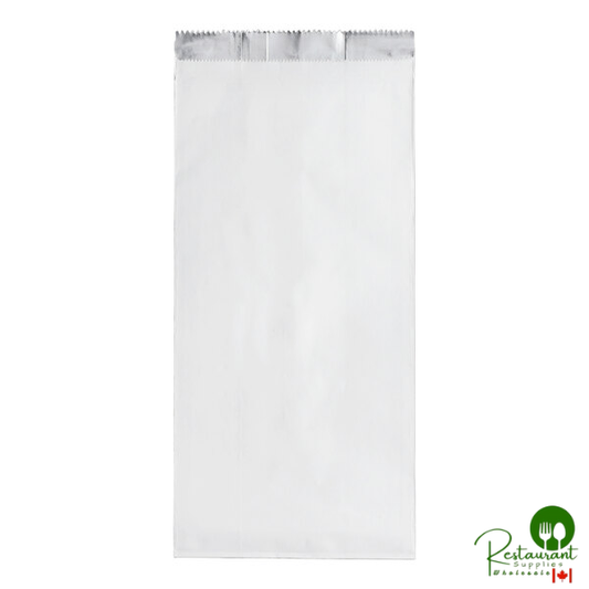 5 1/2" x 3 1/4" x 12" White Insulated Foil Bread Bag By Prime - 500/Case