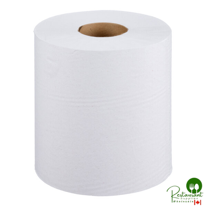 Prime 1-Ply White Center Pull Paper Towel 750' Roll - 6/Case