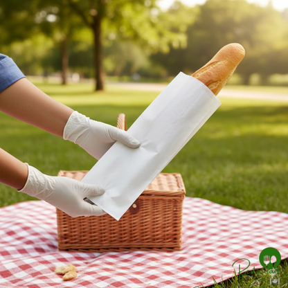 3 7/8" x 2 1/2" x 11 5/8" White Insulated Foil Bread Bag By Prime - 500/Case