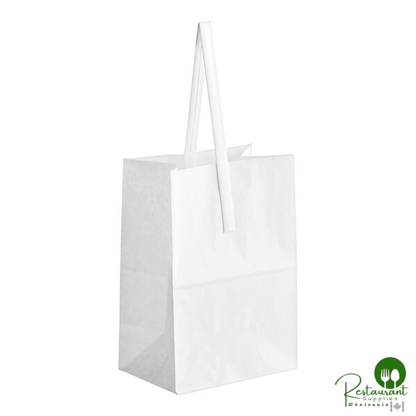 8" x 10 1/2" 1 Peck White Kraft Paper Produce Customizable Market Stand Bag with Handle By Prime - 500/Case