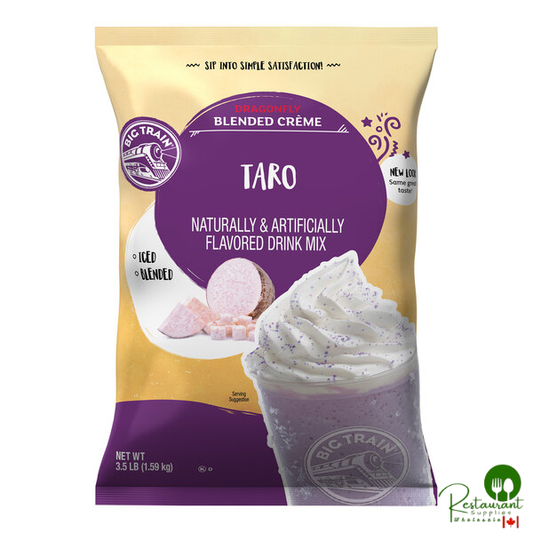 Big Train 3.5 lb. Dragonfly Taro Blended Creme Frappe Mix - 5/Case