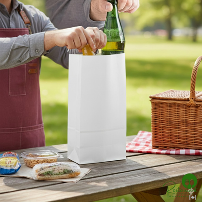 16 lb. White Paper Customizable Bag By Prime - 500/Case