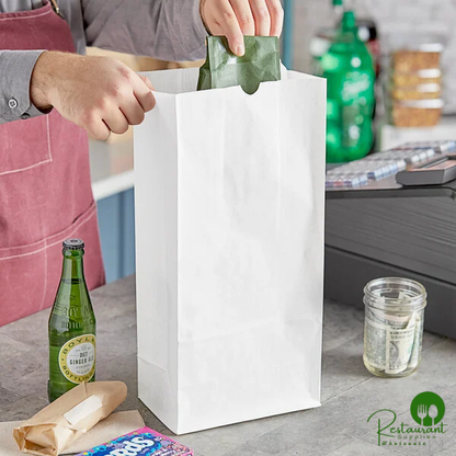 25 lb. White Paper Customizable Bag By Prime - 500/Case