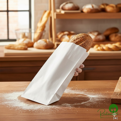 5" x 3" x 18" White Bread Bag By Prime - 1,000/Case