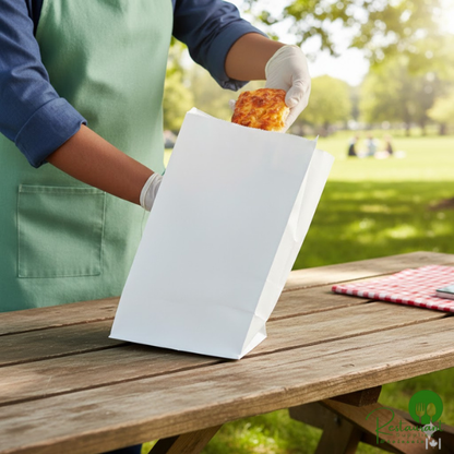 6 1/2" x 4 1/4" x 14 5/8" White Insulated Foil Bread Bag By Prime - 500/Case