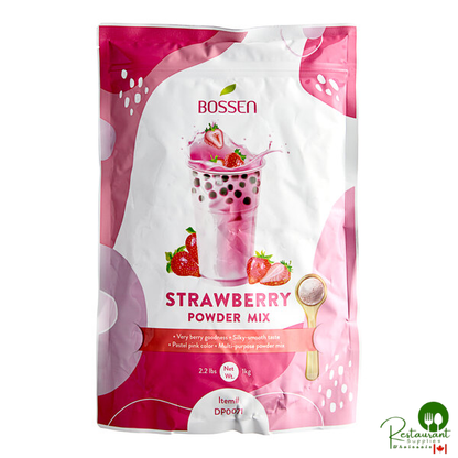 Bossen 2.2 lb. Strawberry Powder Mix - 20/Case