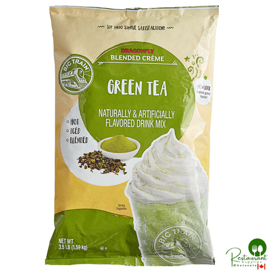 Big Train 3.5 lb. Dragonfly Green Tea Blended Creme Frappe Mix - 5/Case