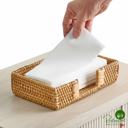 Prime Linen-Feel White Customizable 1/6 Fold Guest Towel - 500/Case