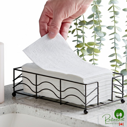 Prime Linen-Feel 12" x 16" White 1/6 Fold Guest Towel - 500/Case