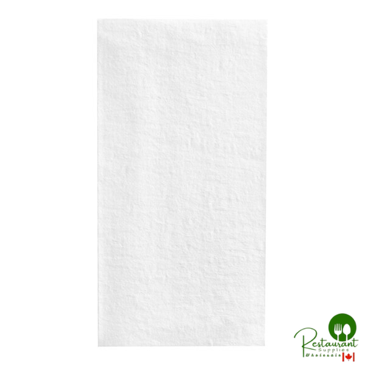 Prime Linen-Feel 12" x 16" White 1/6 Fold Guest Towel - 500/Case