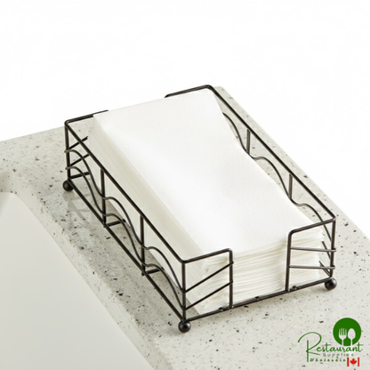 Prime White Customizable Linen-Feel 1/4 Fold Guest Towel 8"x 17" - 600/Case